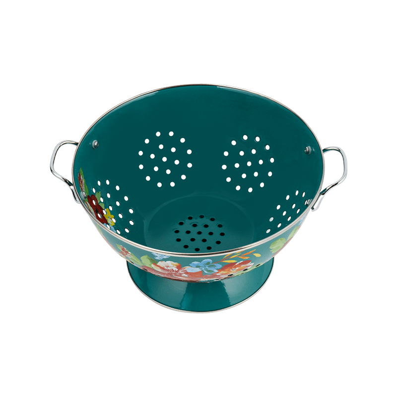 Винтажная эмалевая корзина фруктов