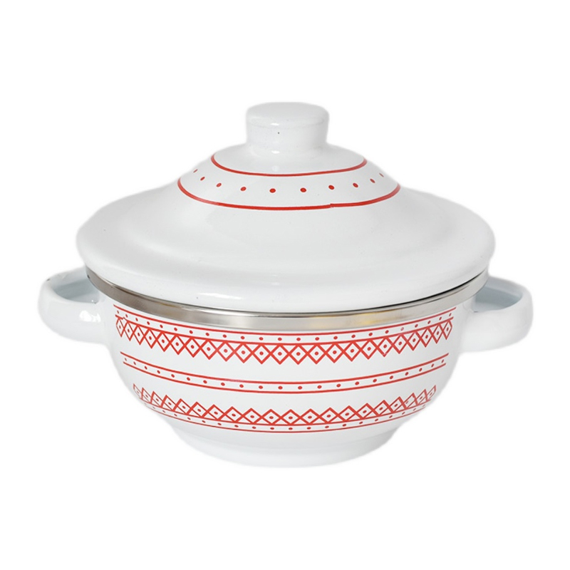 Миска с двойной ручкой с ногами